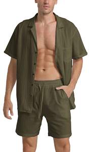 Conjunto Deportivo de Verano para Hombre, Transpirable, Liso, a la Moda, Versátil, Informal, con Pantalones Cortos Finos - Product Image 6