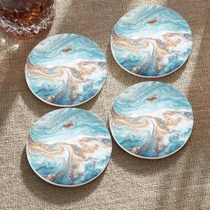 Minimalist Stone Marble <b>Coaster</b> Set Premium Natural <b>Drink</b> <b>Coasters</b> With Clean Design Polished Surface Durable And Heat Resist - Product Image 1