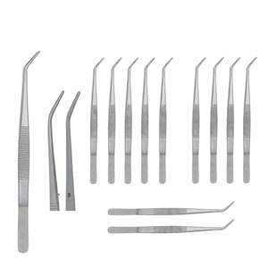 12 Pinzas de Algodón de Acero Inoxidable Alemán de Alta Calidad para Instrumentos Dentales, Esterilizadas a Alta Temperatura - Product Image 1