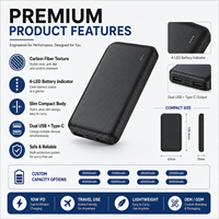 Batterie externe mini 5000 mAh en gros du fabricant, portable, charge rapide 50000 mAh, batterie au lithium 21700 personnalisée en gros 5000 mAh