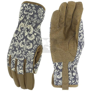 Gants de jardin en cuir de vachette imperméables avec logo personnalisé pour creuser, planter, désherber, semer, protéger les ongles et les doigts - Product Image 6
