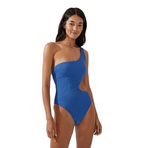 Nuevo Traje de Baño Personalizado de Moda, Diseño de un Solo Hombro, Ajustado, Material Elástico Acanalado, Traje de Baño para Mujer - Product Image 5