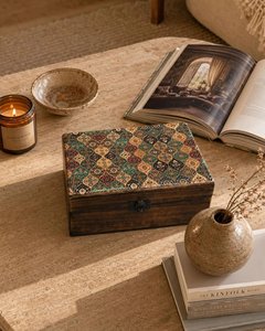 Handcrafted Wooden Printed Keepsake Box Printed Ethnic Decorative <b>Storage</b> Box Jewelry Organizer Treasure <b>Chest</b> <b>Storage</b> - Product Image 6