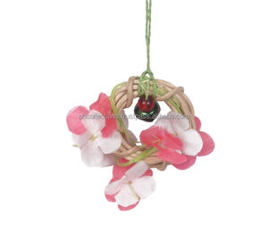 Adorno colgante de yute de Navidad de estilo bohemio respetuoso con el medio ambiente hecho a mano material natural personalizable fábrica al por mayor - Product Image 4