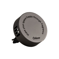 Diffuseur de parfum magnétique rechargeable en alliage d'aluminium noir mat Odorr Coin pour voiture, parfum d'ambiance, cadeau, Corée [Egg Corporation]