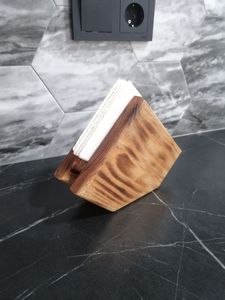 Porte-mouchoirs en bois en forme de montagne, style nordique, support décoratif pour serviettes, support de table à manger, boîte à mouchoirs en bois - Product Image 3