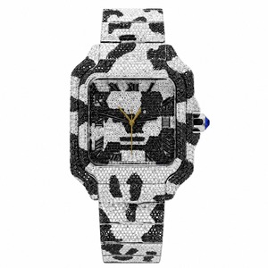 Luxury Women's Analog Quartz <b>Watch</b> Rectangle Case Stainless Steel Band <b>Diamond</b> Accents - Product Image 6