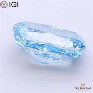 เพชรทรงคุชชั่น CVD ผลิตในห้องปฏิบัติการ น้ำหนัก 2.51 กะรัต พร้อมใบรับรอง IGI สีฟ้าสดใสแฟนซี ความสะอาดระดับ VVS2 สำหรับจี้ผลงานชิ้นเอก - Product Image 5