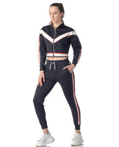 Conjunto de sudadera universitaria de gran tamaño para mujer, jersey en blanco con bordado OEM de algodón y logotipo personalizado al por mayor - Product Image 3