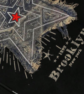 Sudadera con capucha de manga larga con cremallera y hombros caídos, con estampado de estrellas y piedras, personalizada, informal, para hombre, de moda - Product Image 6