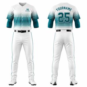 Ensemble d'uniformes de baseball personnalisés blancs, marine et or – Maillot et pantalon personnalisés – Tenue de sport professionnelle pour équipes – Vente en gros - Product Image 2