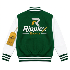Lightweight kids varsity <b>jacket</b> with sporty design soft comfort and versatile everyday style for children look for school outing - Product Image 2