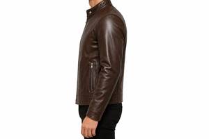 Veste en cuir véritable et toile de qualité supérieure pour homme – Vêtement d'extérieur de luxe, doux, confortable, classique et décontracté pour le quotidien - Product Image 3
