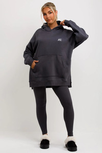 Sudadera con Capucha Oversize Personalizada para Mujer, Casual, de Forro Polar, Estilo Urbano, Larga, OEM, Ropa y Sudaderas para Mujer - Product Image 5