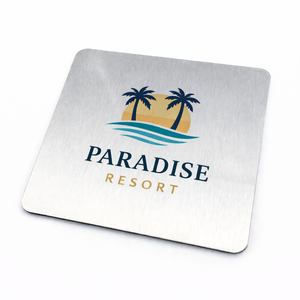 Sous-verres en métal personnalisés avec logo imprimé pour hôtels et restaurants - Product Image 6