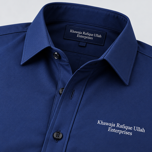 <b>Men's</b> <b>Navy</b> <b>Blue</b> Long Sleeve Formal Dress <b>Shirt</b> Turn Down Collar Single Breasted Embroidered Top <b>Navy</b> <b>blue</b> formal dress <b>shirt</b> - Product Image 4
