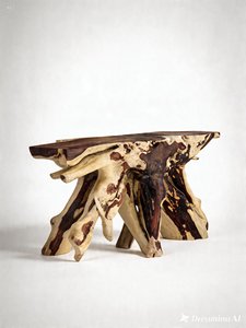 Offre Spéciale Tables Consoles en Racine d'Arbre 100% Bois de Rose Naturel d'Indonésie, Style Tropical Moderne Classique, Forme Libre, pour Entrée, Salle de Sport et Salon - Product Image 6