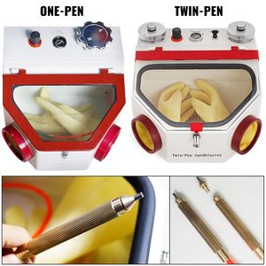 Sabbiatrice a Doppia Penna per Laboratorio Odontotecnico, Macchina Sabbiatrice a Doppia Penna con 2 Serbatoi, Attrezzatura per Pulizia e Riempimento Denti - Product Image 2