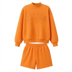 Sudadera Casual con Cuello Alto para Mujer, con Letra Bordada Personalizada en la Parte Delantera, Poliéster/Algodón, Hombros Caídos, Primavera/Otoño - Product Image 2