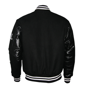 Wool Body Leather Sleeves Varsity Jackets with Embroidery Decoration Manufacturer in Pakistan - Product Image 2
