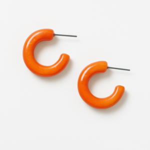 Boucles d'oreilles créoles en résine verte de luxe, design tendance, bijoux fantaisie en acrylique, accessoire unisexe pour femme - Product Image 4