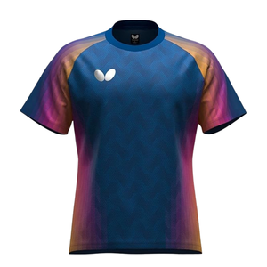 SOLDE T-shirt de tennis de table Butterfly 47240 Genora léger, respirant et élégant en nylon/coton – Vêtement de sport directement du Japon - Product Image 5