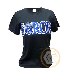 Camiseta de Algodón Personalizada al por Mayor de Zeta Phi Beta, Ropa de Sororidad Fina para Mujer, Fraternidad, Lisa, Teñida, de Alta Calidad y Transpirable - Product Image 2