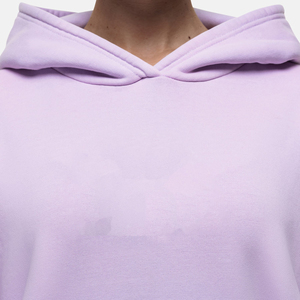 Sudadera con Capucha Oversize para Mujer, Color Liso, Hombros Caídos, Algodón y Forro Polar de Bambú, Transpirable, con Logo Frontal, para Invierno y Otoño, Estilo Casual - Product Image 5