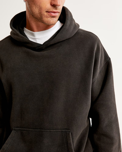 Sudadera con Capucha Negra Informal de Algodón para Hombre - Product Image 1