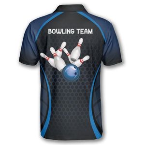 Customizable Men's Team <b>Bowling</b> Jersey Polo Shirt 100% Polyester Quick Dry Breathable Durable Fabric Sublimation Sportswear for - Product Image 6