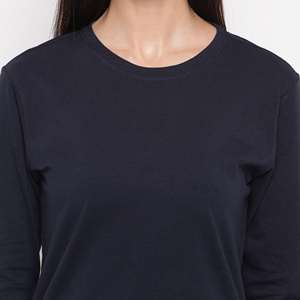 Nouveauté tendance : T-shirt personnalisé à manches longues pour femme, en coton durable, motif uni, idéal pour l'été BD - Product Image 4