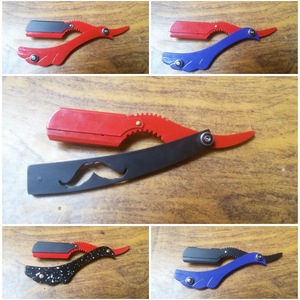 Professional Barber Folding Shaving <b>Razor</b> Gold <b>Single</b> Half <b>Blade</b> Straight Edged <b>Razors</b> with Custom Logo - Product Image 5