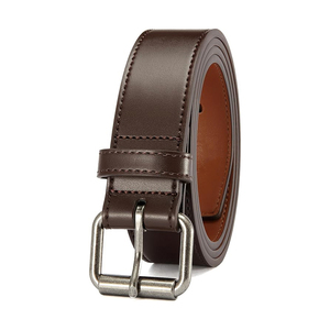 Cinturón de Cuero Vintage con Hebilla de Acero, Cuero Vacuno Genuino, Formal, Casual, Resistente, 120 cm, 3.5 cm de Ancho, Impermeable, Ecológico - Product Image 1