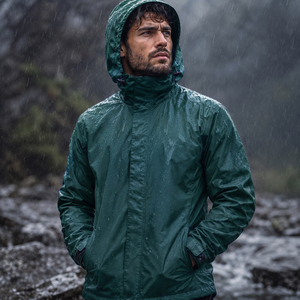 Veste Safari à Capuche Personnalisée pour Homme 100% Polyester Imperméable et Coupe-Vent avec Logo Personnalisé pour l'Hiver - Product Image 3