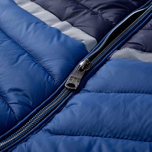 Gilet matelassé sans manches pour homme, mode automne-hiver, avec fermeture éclair, à capuche, color block, patchwork, chaud - Product Image 5