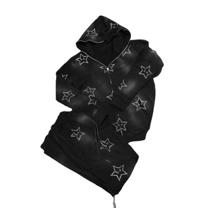 Chándal con logotipo personalizado, conjunto de 2 piezas, chándales, pantalones de chándal de diamantes personalizados, joggers y sudaderas con capucha, conjunto de chándal para hombre con diamantes de imitación - Product Image 2