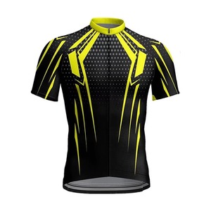 Tenues de cyclisme pour hommes grandes tailles, maillot et short à bretelles personnalisés, en tissu extensible quadridirectionnel - Product Image 2