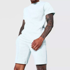 New Arrival Bulk Wholesale Top Quality breathable anti pilling printed Long Sleeve <b>2</b> <b>Piece</b> <b>Set</b> Cotton Sports <b>Men</b> Summer <b>Set</b> - Product Image 3