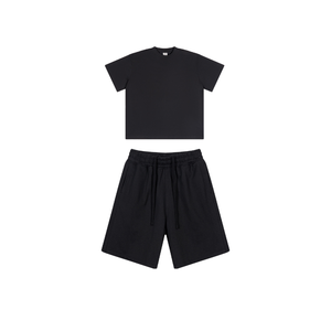 Summer Men's Short Suit <b>Set</b> with Custom Logo Blank T-shirt and Shorts <b>Set</b>, Two-Piece Sports Short-Sleeve T-shirt <b>Set</b> - Product Image 6