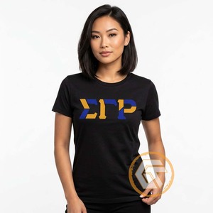 Camiseta Personalizada de la Hermandad Femenina Sigma Gamma Rho, Verano, Casual, Manga Corta, Transpirable, Ecológica, Mezcla de Poliéster/Algodón - Product Image 4