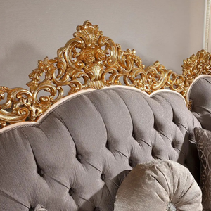 Juego de Sofás de Madera de Teca Estilo Turco de Lujo, Clásico Europeo, Tallado a Mano, Ecológico, Muebles Antiguos para Sala de Estar - Product Image 6