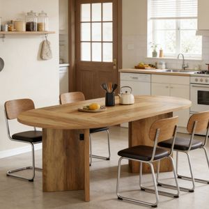 Tavolo da Pranzo Allungabile Moderno in Marmo con Sedie in Legno - Product Image 1