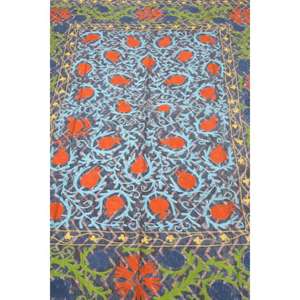 Handmade Kantha Suzani <b>Quilt</b> Vintage Cotton Floral Bedspread Boho Indian <b>Throw</b> Blanket Bedding Decor Eco-Friendly Washable Home - Product Image 3