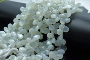 AAA White <b>Moonstone</b> Pear Beads Faceted Pear Shape 10x13 mm 9.5 Inches Briolette Beads For <b>Jewellery</b> Making - Product Image 3