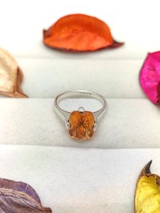 Bague en Quartz Jaune Céleste pour Femme, Bijou Élégant en Pierre Précieuse, Bague Dorée Scintillante pour Mariage, Fête, Cadeau pour Femme - Product Image 5