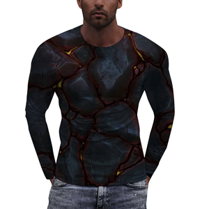 Men's Long Sleeve Pullover <b>Sweatshirt</b> <b>Black</b> for Striped Print Oversized <b>Crew</b> <b>Neck</b> Street Style Winter Wear 100% Cotton - Product Image 5