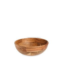 Deluxe Handcrafted Wooden Serving <b>Bowl</b> Built From Solid Timber Giving Long Lasting Strength For Serving <b>Large</b> Portions - Product Image 3