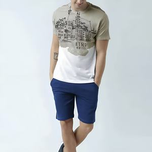 เสื้อยืดคัสตอมผู้ชายทรงโอเวอร์ไซส์ ผ้าฝ้าย 100% หนัก 260 กรัม พิมพ์ลาย DTG สไตล์ยูบันเรโทร เฟด บลังค์ที ราคาขายส่ง - Product Image 3