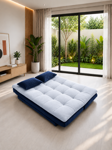 Sofá Cama Convertible Roblox Azul Marino de Emerald Sofa Manufacturer, Sofá para Hotel, Apartamento, Villa, Casa, Tela Personalizada con Respaldo Acolchado - Product Image 3