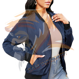 Knitted Breathable Material Made <b>Women</b> Satin <b>Jacket</b> New Arrival High Quality Fashion Winter Satin <b>Jacket</b> for <b>Women</b> - Product Image 5
